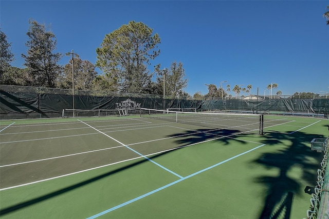 view of tennis court