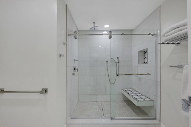 bathroom with an enclosed shower