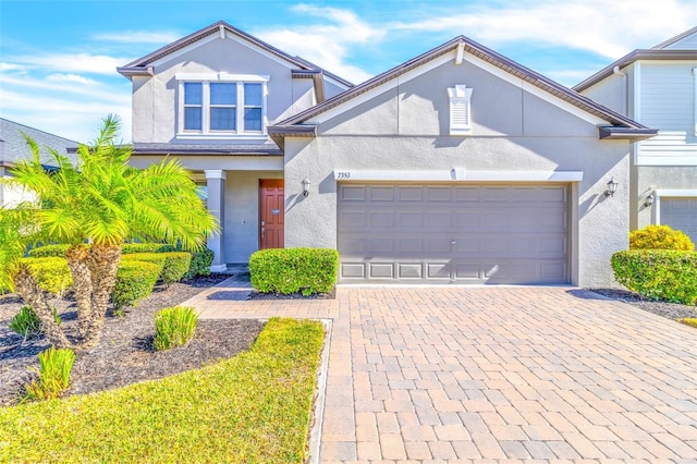 view of front facade with a garage