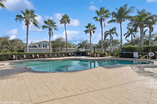 view of pool with a patio area