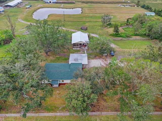 drone / aerial view featuring a rural view