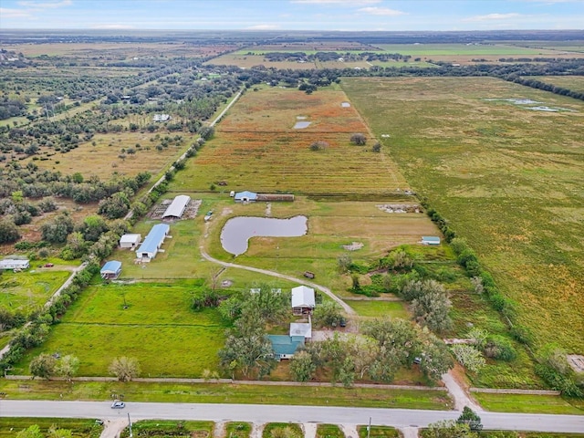 bird's eye view with a rural view