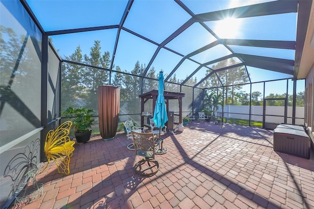 13230 Fawn Lily Dr, Riverview, FL 33579 - view of patio featuring glass enclosure