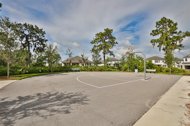 view of basketball court