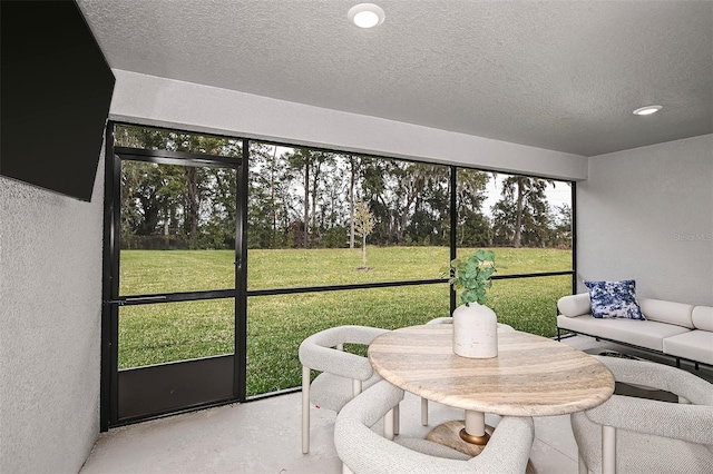 view of sunroom