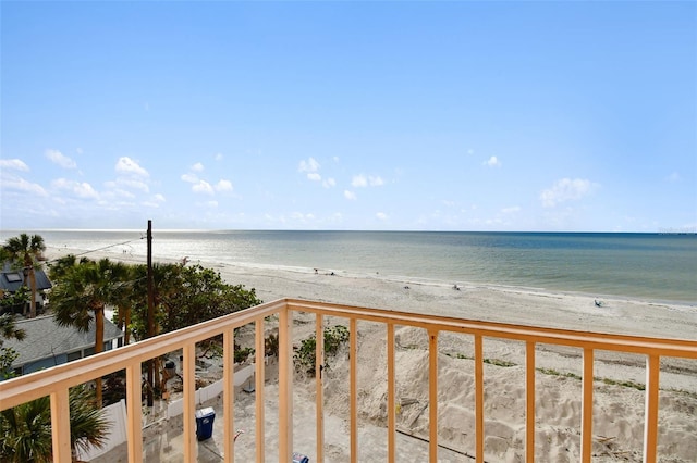 property view of water with a view of the beach