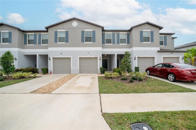 view of property with a garage