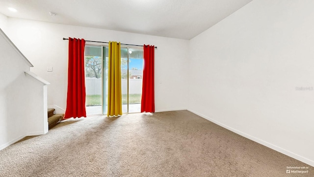 view of carpeted spare room