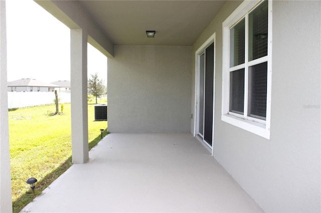 view of patio / terrace featuring cooling unit