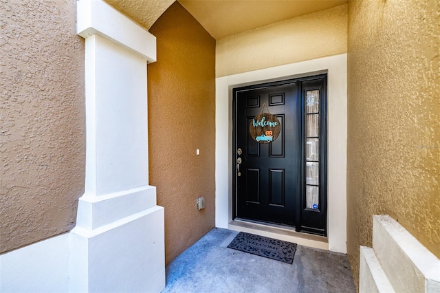 view of doorway to property