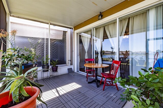 4904 Barnstead Dr, Riverview, FL 33578 - sunroom featuring a water view