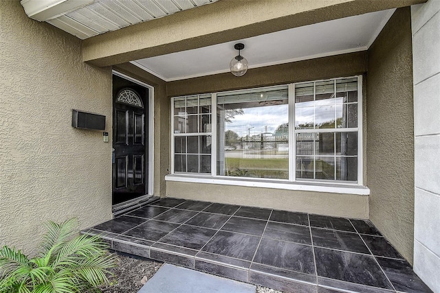 view of doorway to property