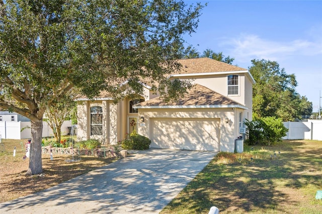 view of front of house featuring a garage