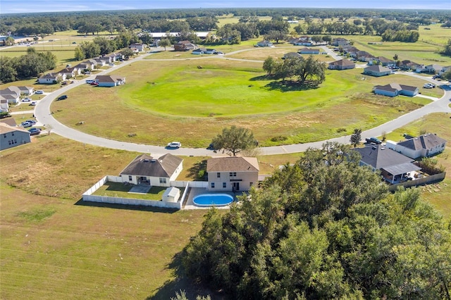 bird's eye view with a residential view