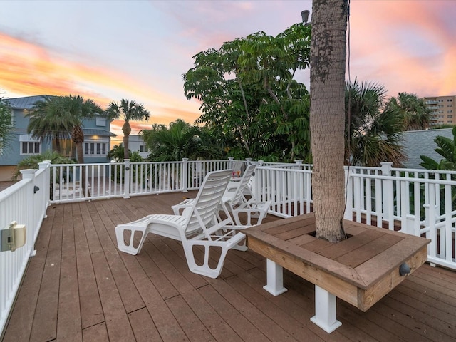 view of deck at dusk