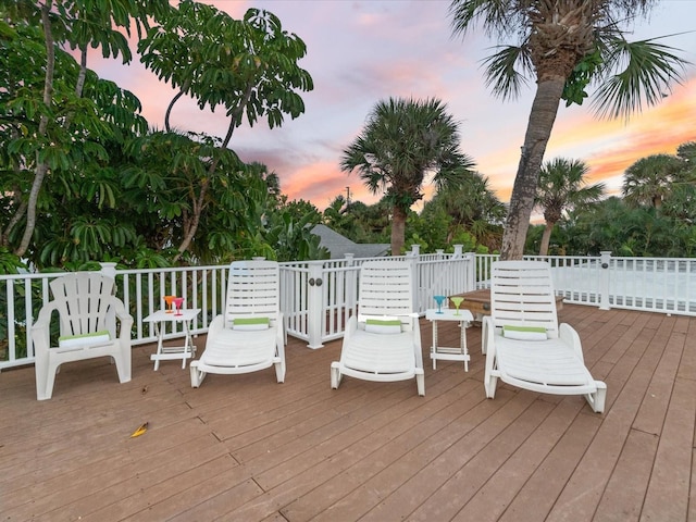 view of deck at dusk