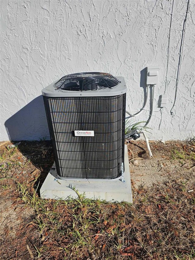 exterior details with central air condition unit