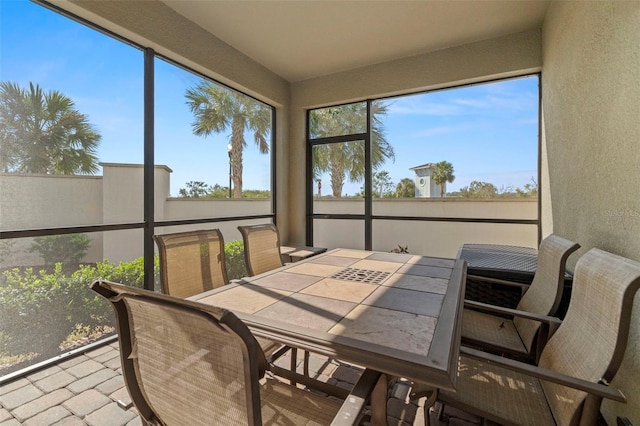 view of sunroom / solarium