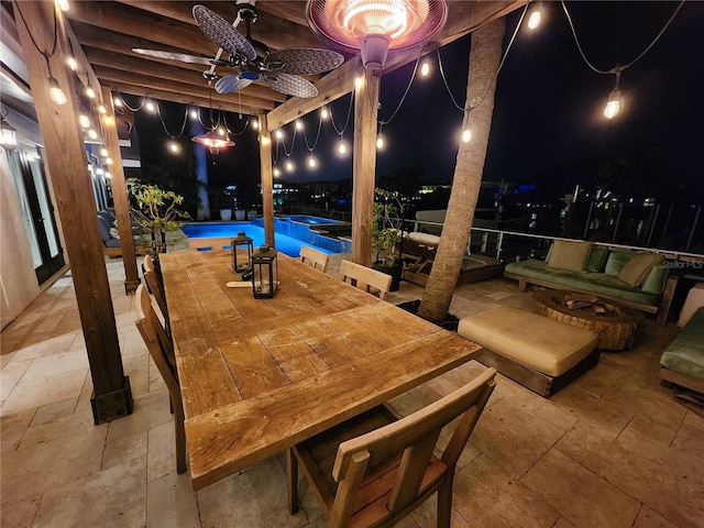 view of patio with outdoor lounge area