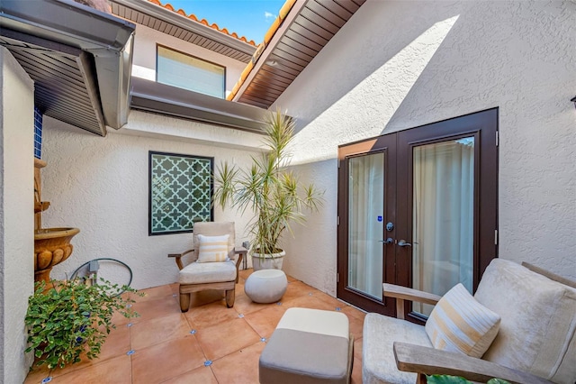 view of patio with french doors