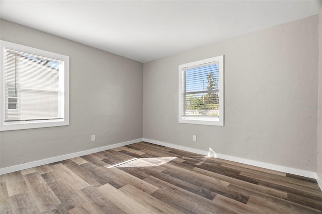 empty room featuring hardwood / wood-style floors