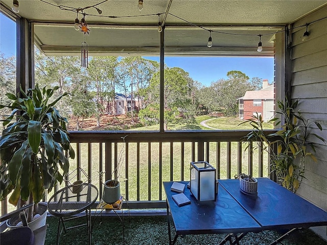 view of sunroom