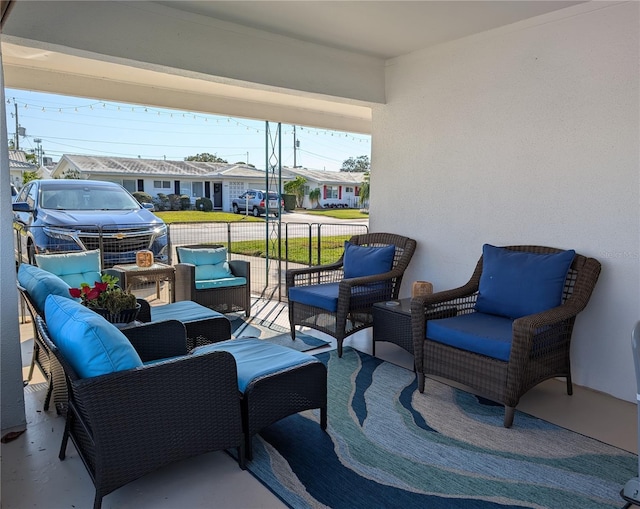 view of patio / terrace with an outdoor living space