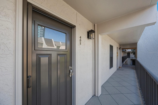 view of doorway to property