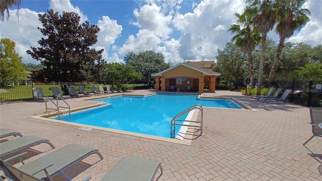 view of pool with a patio area