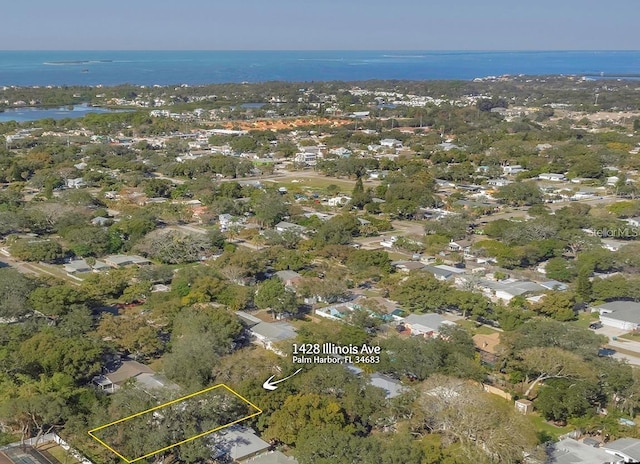 1428 Illinois Ave, Palm Harbor, FL 34683 - view of property location with a large body of water and property boundaries highlighted