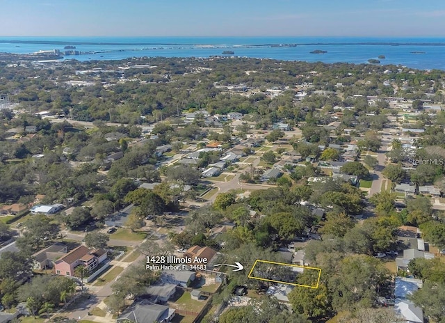 1428 Illinois Ave, Palm Harbor, FL 34683 - aerial view of residential area with a nearby body of water