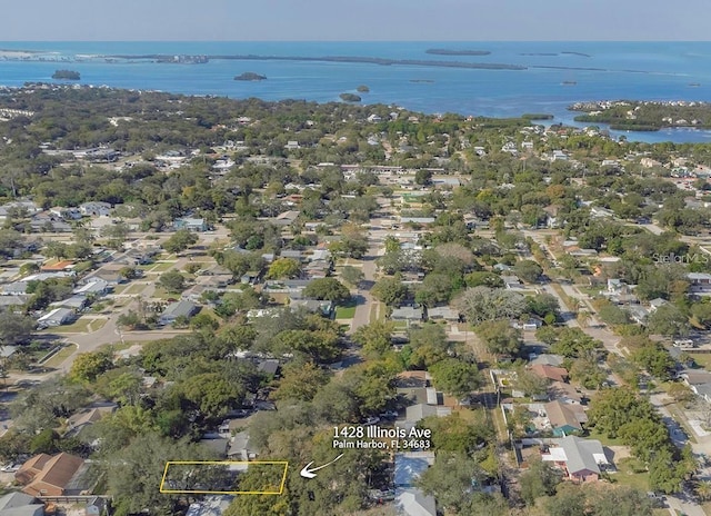 1428 Illinois Ave, Palm Harbor, FL 34683 - aerial view of residential area with a nearby body of water