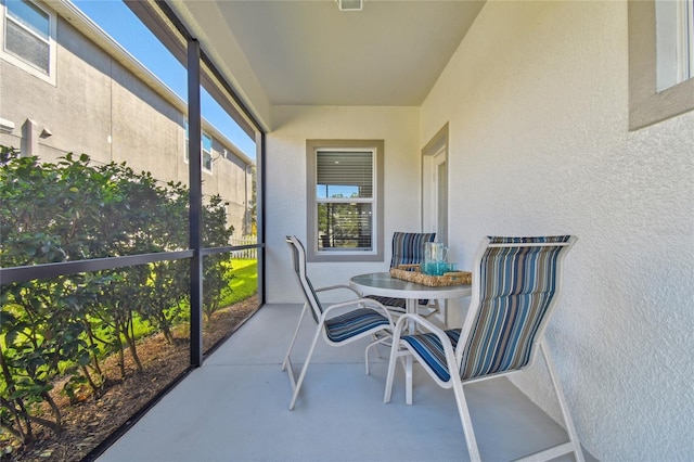 view of sunroom