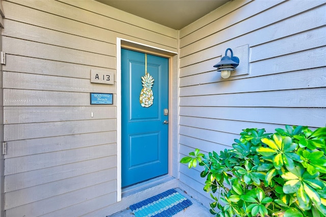 view of doorway to property