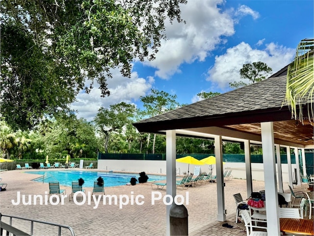 4452 Weybridge St Unit 74, Sarasota, FL 34235 - community pool with a patio