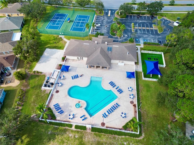 2012 Fern Ridge Ct, Holiday, FL 34691 - aerial view of a pool