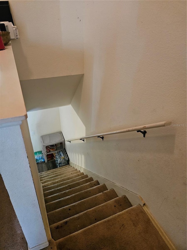 1252 Costa Mesa Dr, Wesley Chapel, FL 33543 - staircase with a textured wall