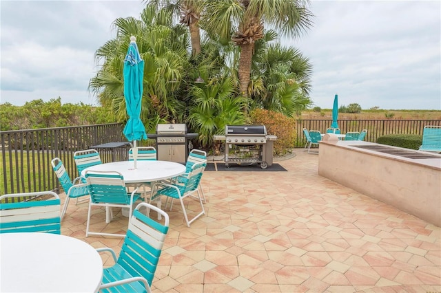 view of patio with grilling area