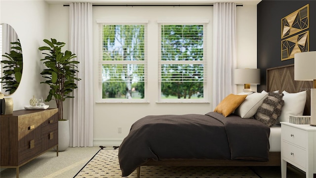 view of carpeted bedroom