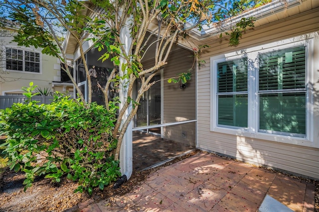 view of home's exterior with a patio area