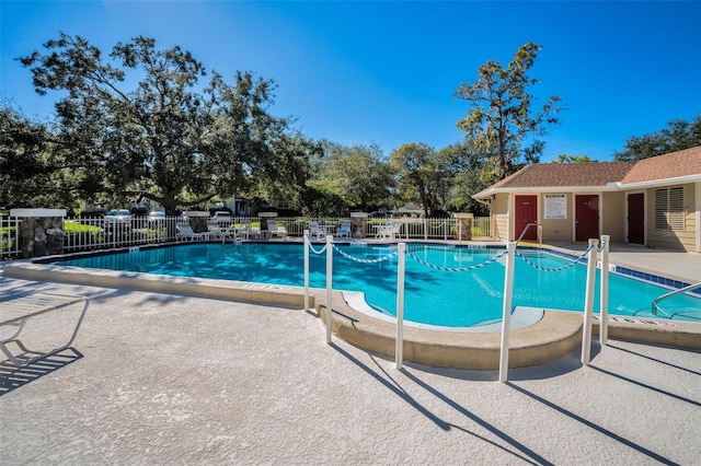 view of pool with a patio area