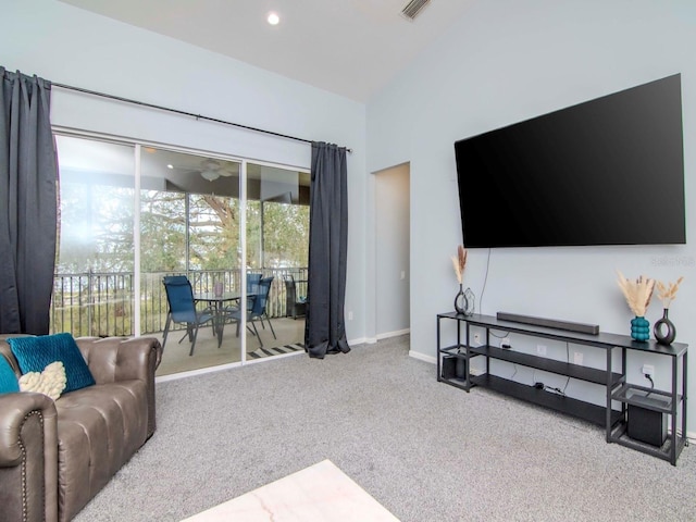 view of carpeted living room