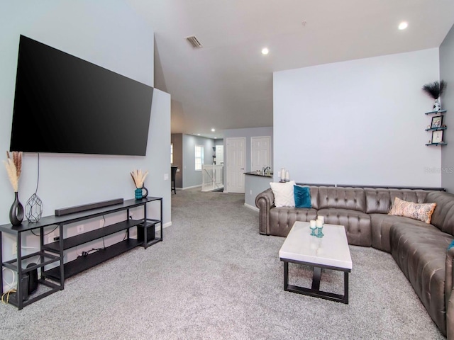 view of carpeted living room