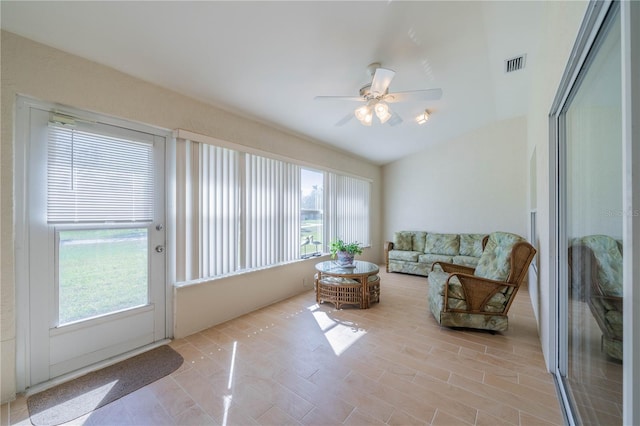 1257 Corinth Greens Dr Unit 1257, Sun City Center, FL 33573 - sunroom / solarium featuring healthy amount of natural light and vaulted ceiling