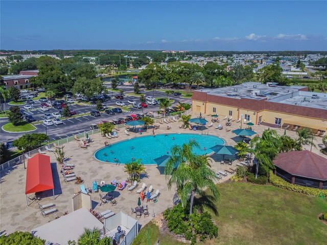 1257 Corinth Greens Dr Unit 1257, Sun City Center, FL 33573 - aerial view of a pool
