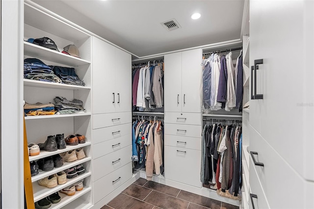 view of walk in closet