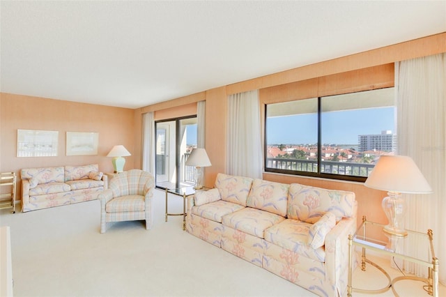 view of carpeted living room