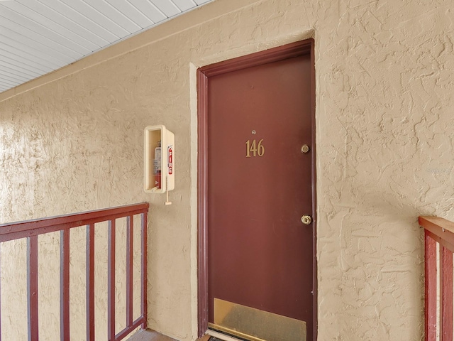 view of doorway to property