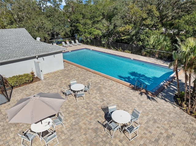 view of pool with a patio area