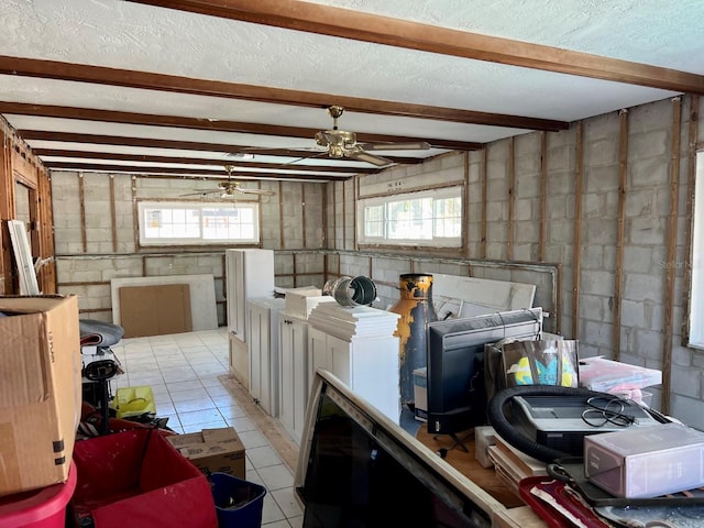 interior space with light tile patterned floors